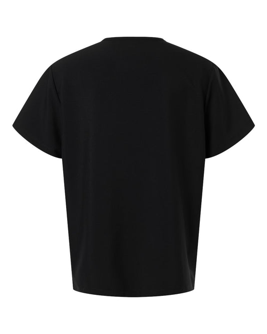 Hanes HMB000 scrub top, Black, back