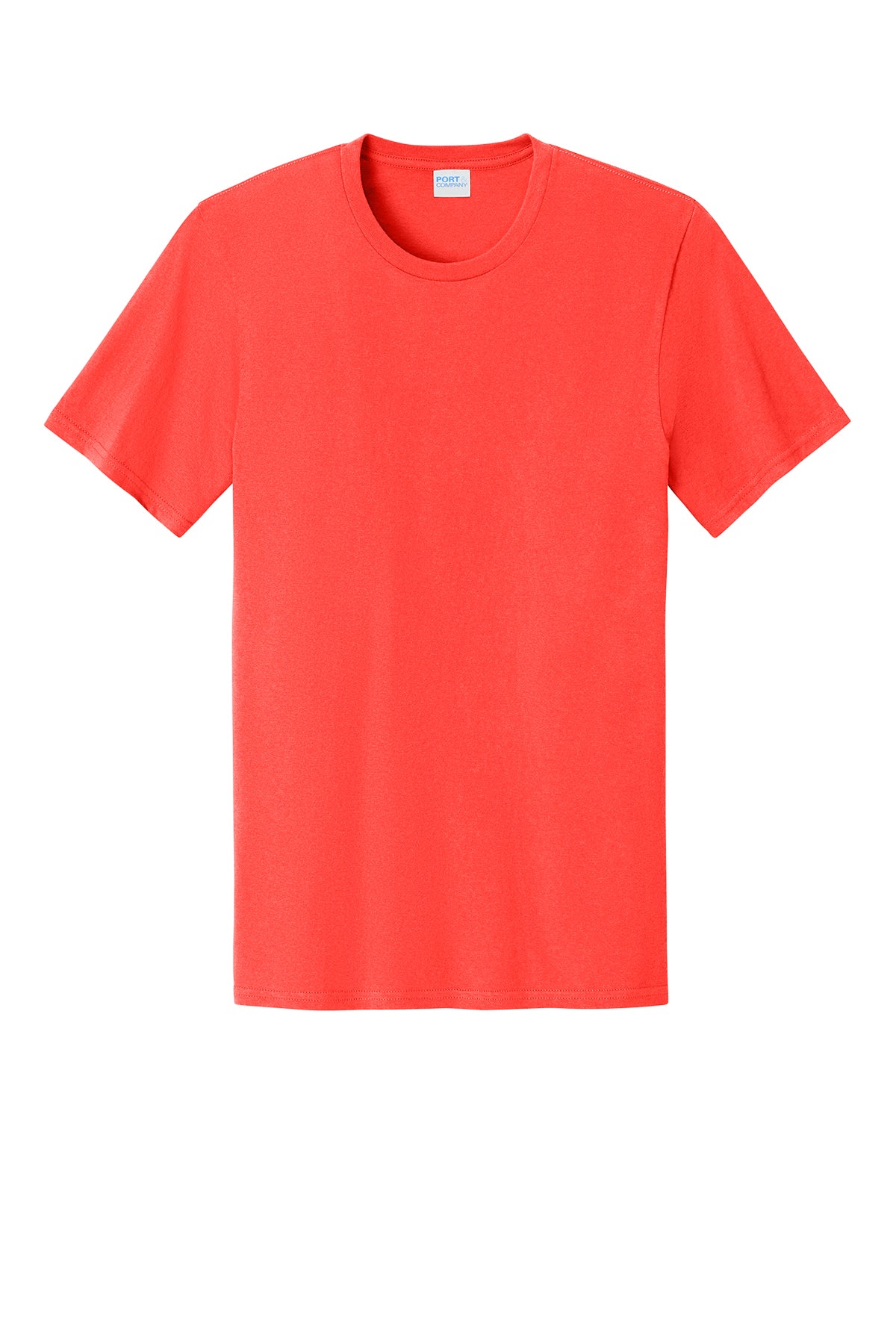 Port & Company PC43 Easy Cotton Tee - Neon Electric Coral