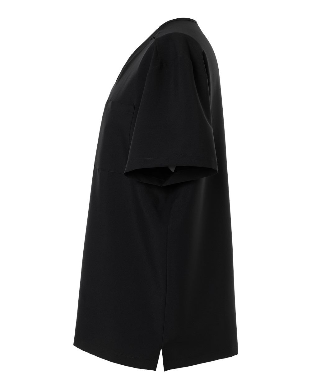 Hanes HMB000 scrub top, Black, side