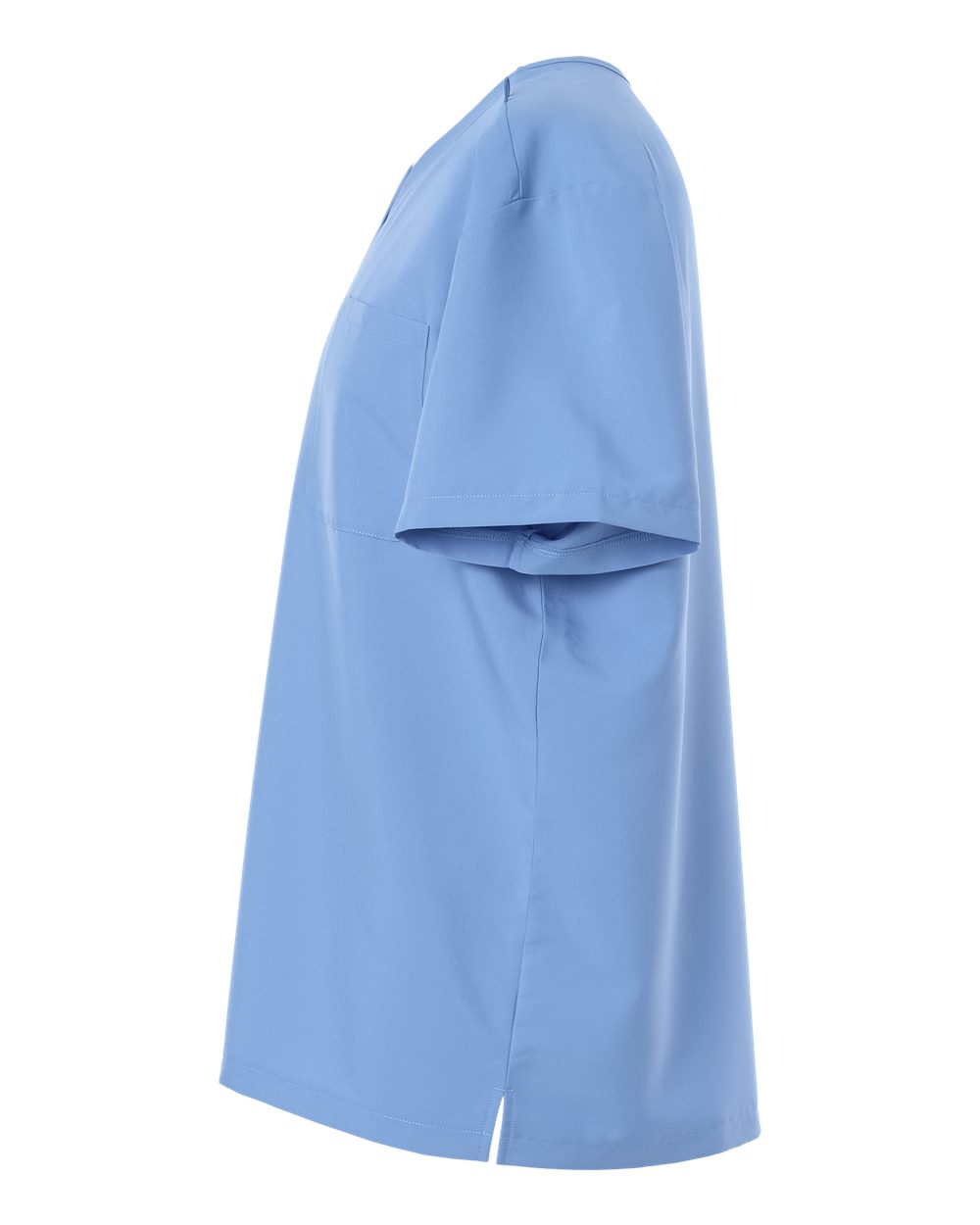 Hanes HMB000 scrub top, Ceil Blue, side