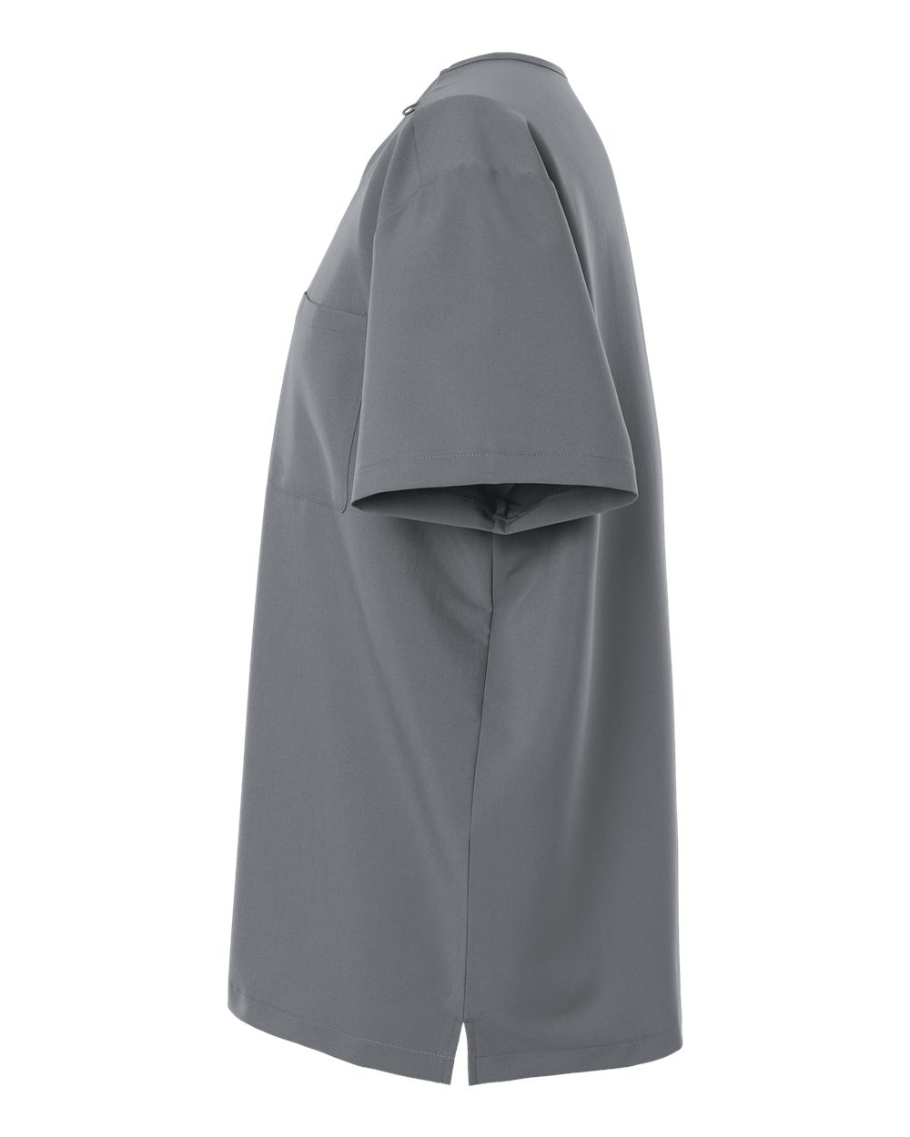 Hanes HMB000 scrub top, Grey, side