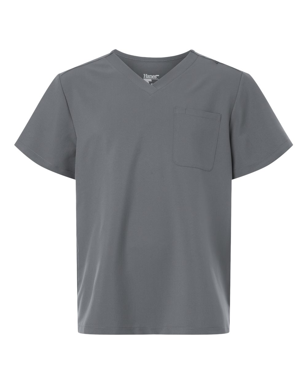 Hanes HMB000 scrub top, Grey, front