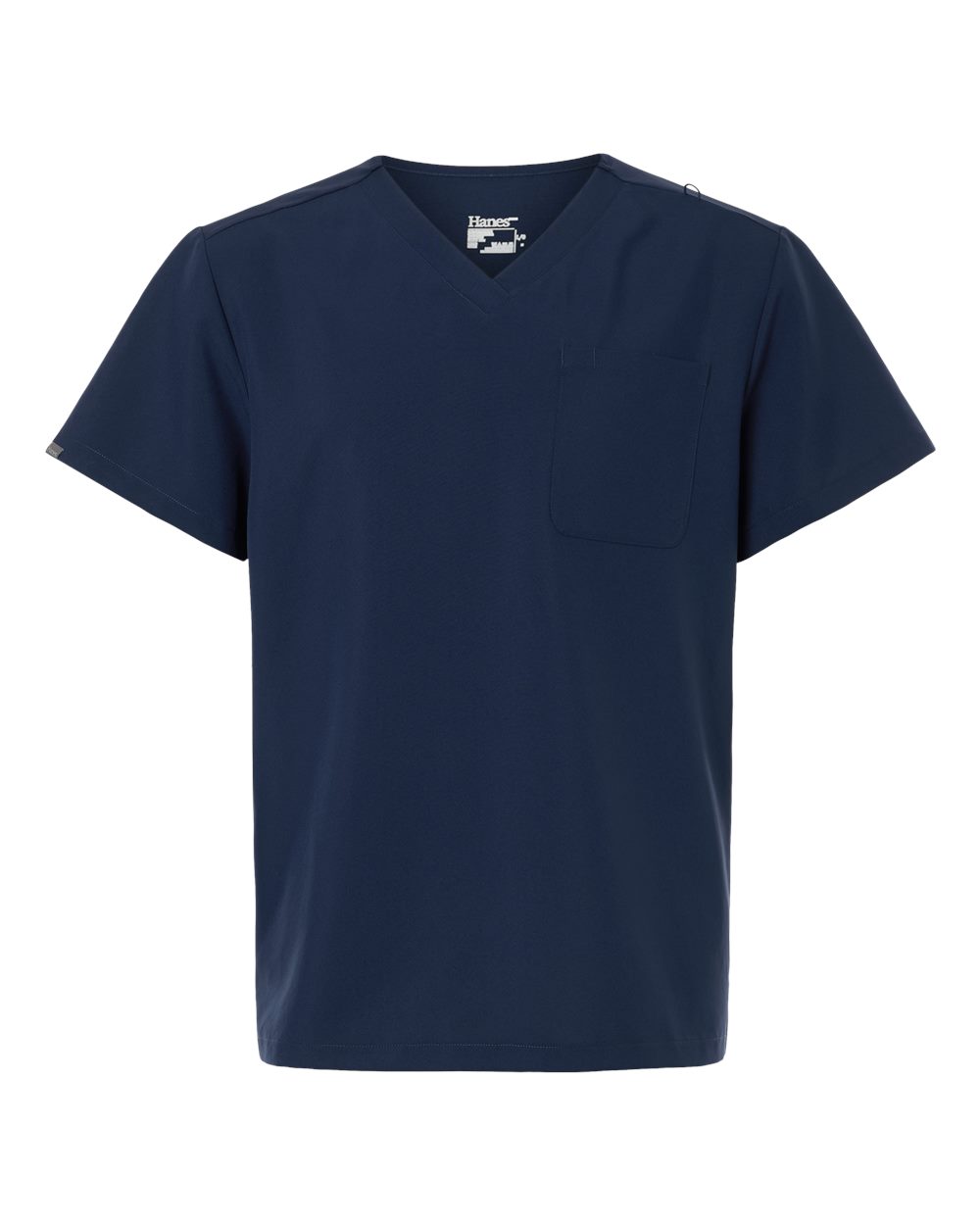 Hanes HMB000 scrub top, Navy, front