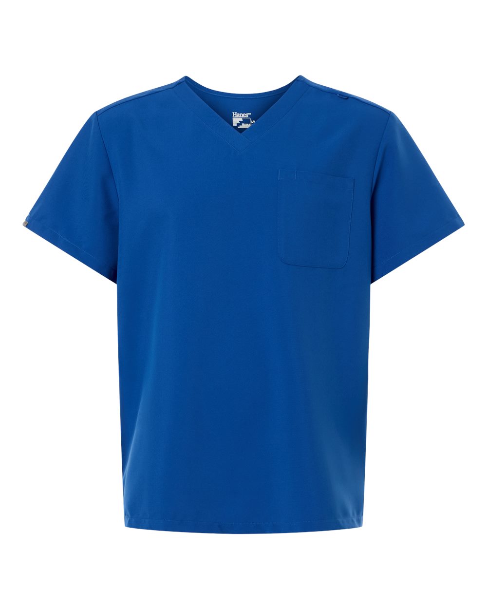 Hanes HMB000 scrub top, Royal Blue, front