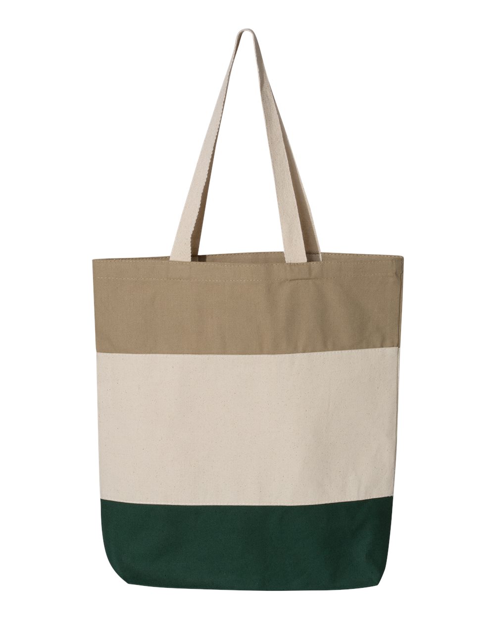Q-Tees Q125900 tote, Forest/Natural/Khaki